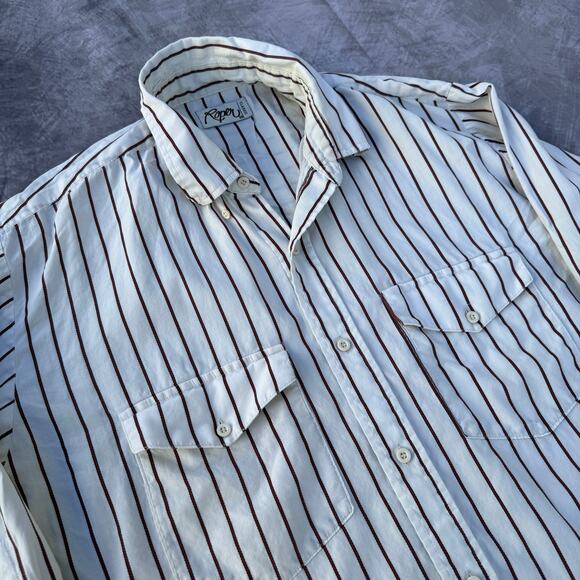 Men's Vintage 90's Roper Classic Western Striped Button Up Long Sleeve Shirt XL - Picture 5 of 5